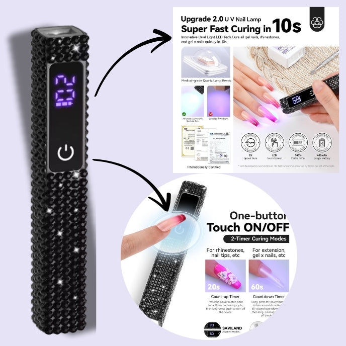 Compact Cordless UV LED Nail Drying Lamp