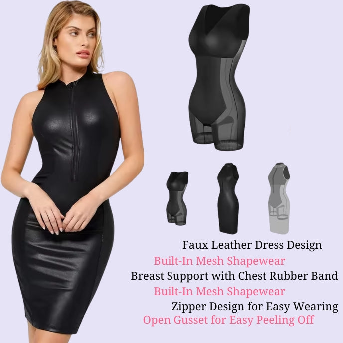 The Shapewear Dress Leather